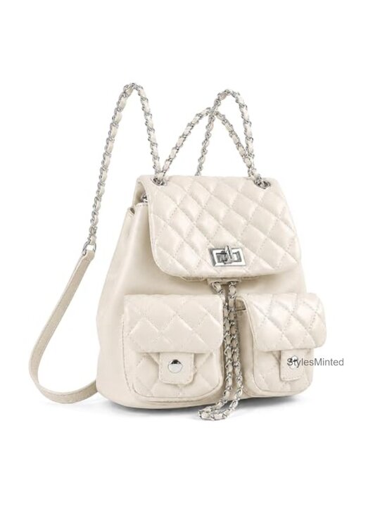 Mini PU Leather Backpack Women Fashion Backpack Handbag Adjustable Straps main image 4